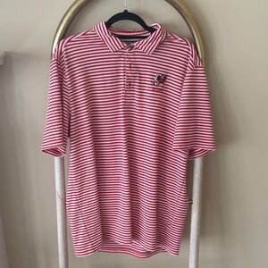 Cutter & Buck Red and White Polo Shirt